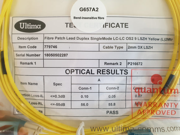 Ultima MTP MPO Fibre Patch Cable