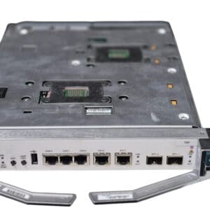 Network equipment with ports and indicators.