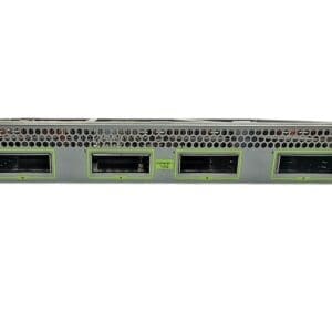 Network switch with multiple ports and connectors.