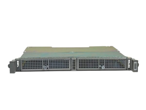 Server chassis with vented front panel.