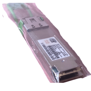 SFP module in protective packaging.
