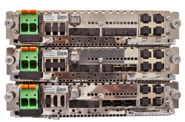 Nokia network equipment with multiple ports.