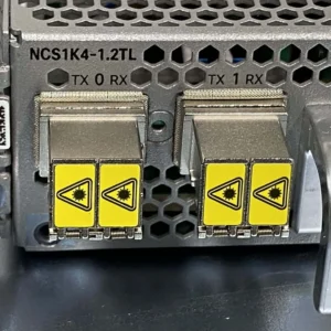 Network hardware module with fiber optic ports