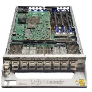 Computer server hardware with circuit board components.